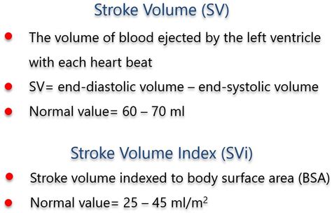 lvot stroke volume index normal range|normal stroke volume chart.